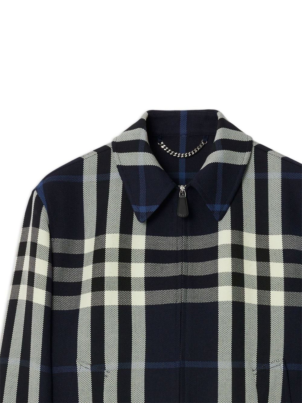 check-print wool-blend jacket - 2