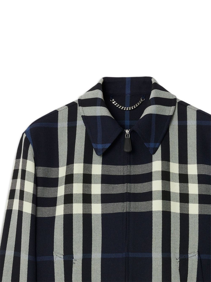 Burberry check-print wool-blend jacket outlook