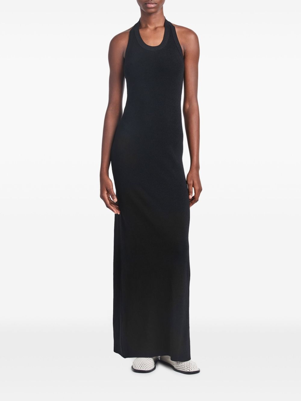 ribbed-knit halterneck dress - 2