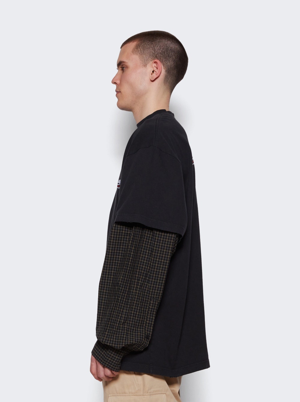 Layered T-Shirt Washed Black - 4