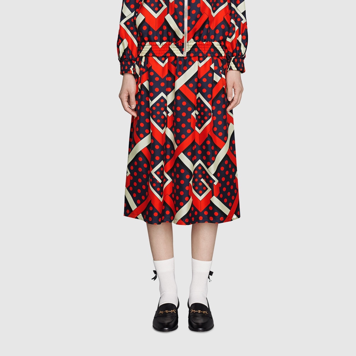 G dot labyrinth print skirt - 3