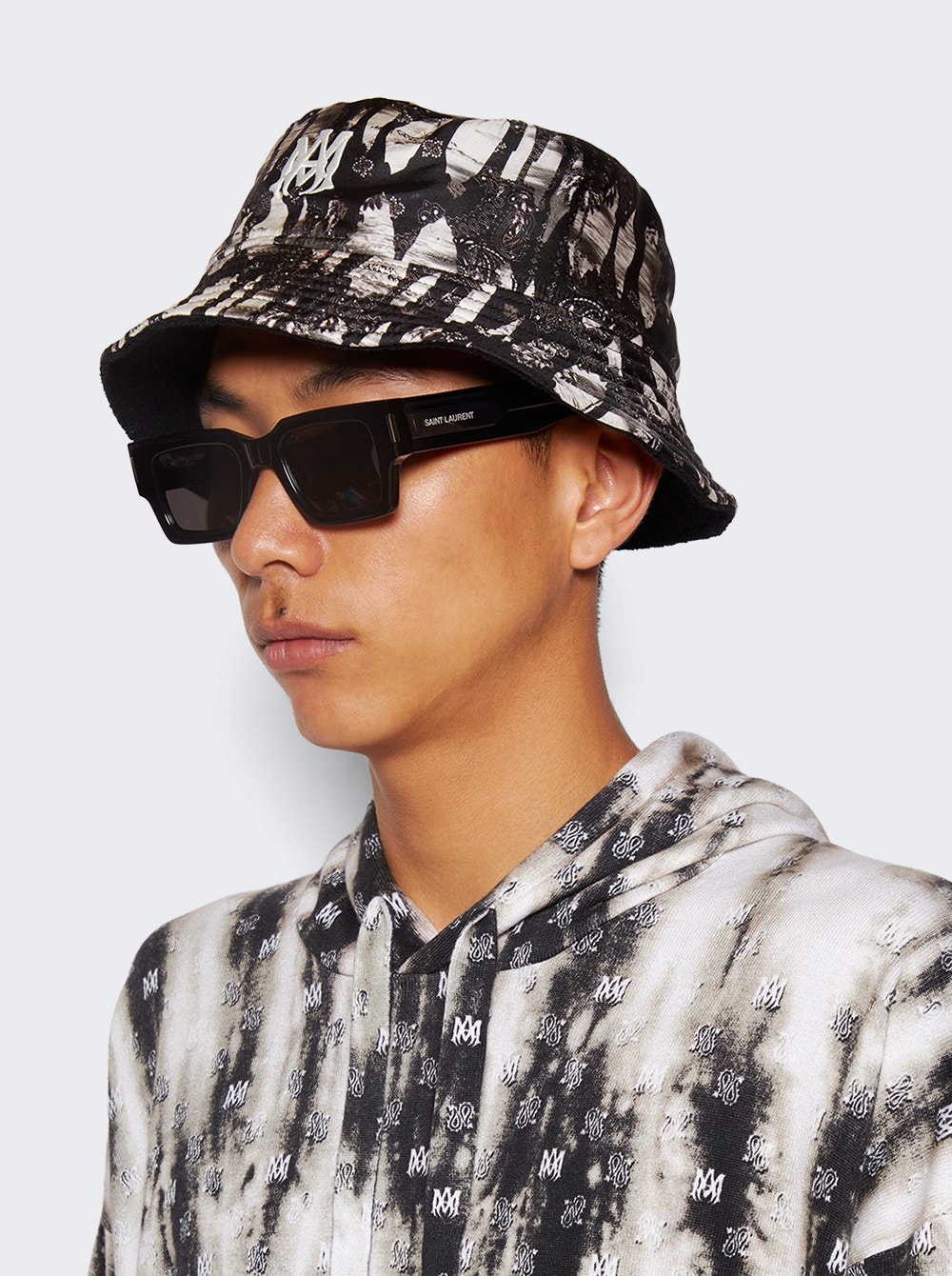 Bandana Aloha Silk Reversible Bucket Hat Black - 3