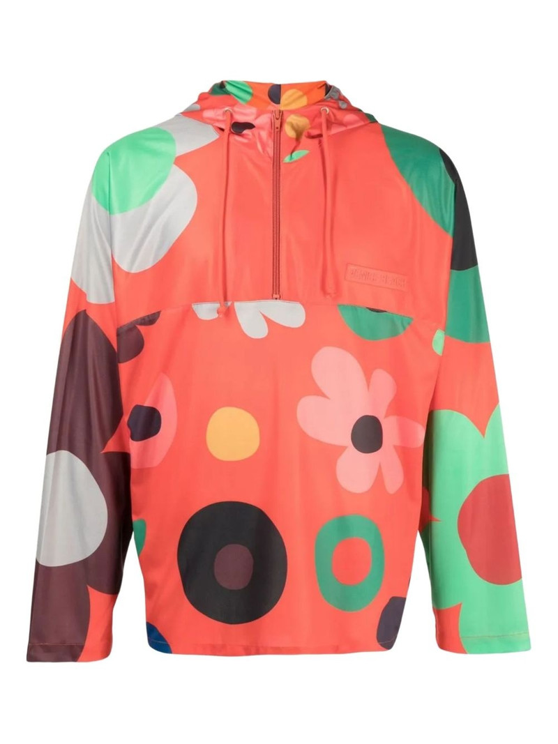 floral-print half-zip jacket 1