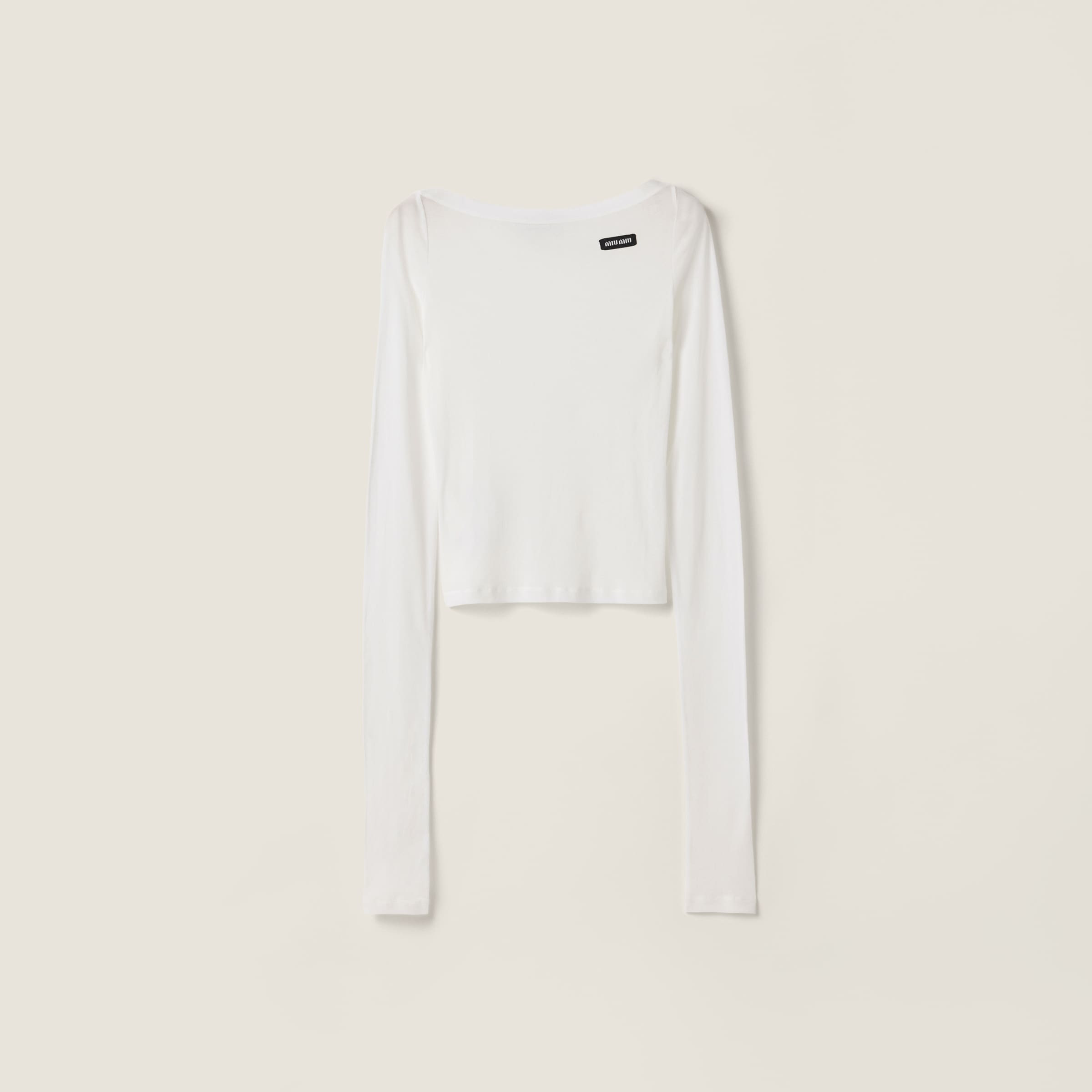 Ribbed jersey top - 1