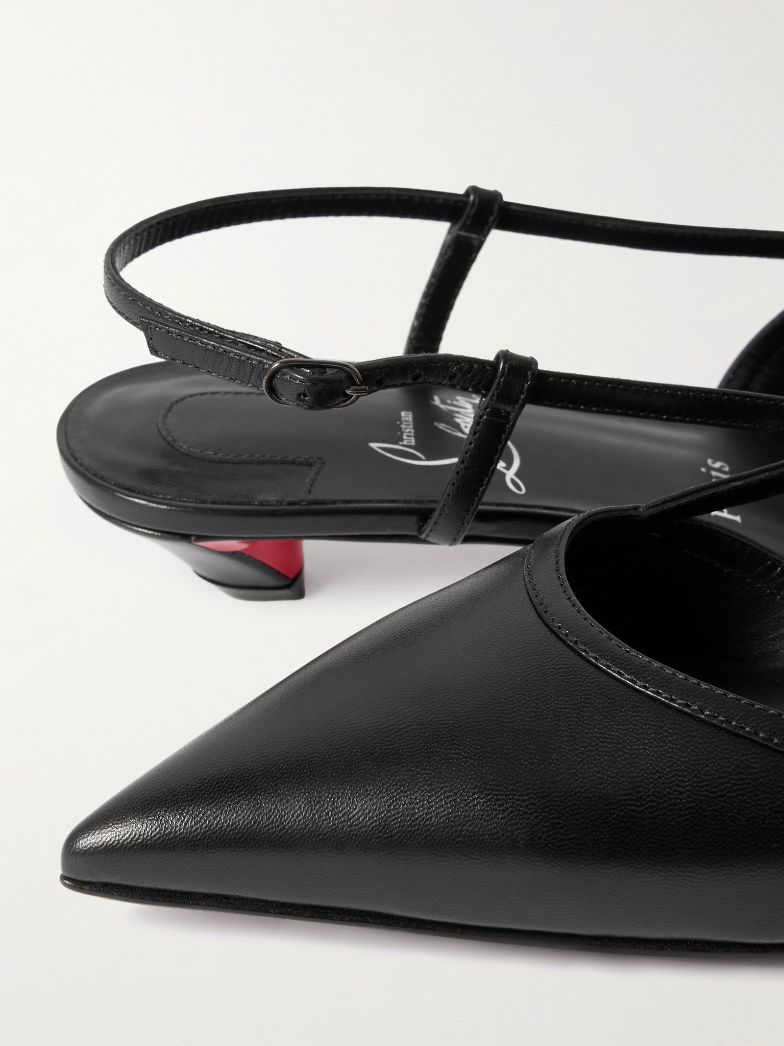 Miss Z Slingina 25 leather slingback pumps Black - 4