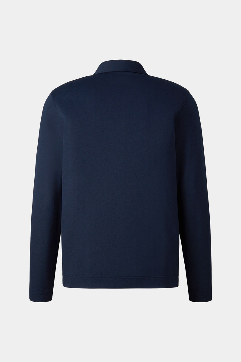 BOGNER Timon Longsleeve polo in Navy blue outlook