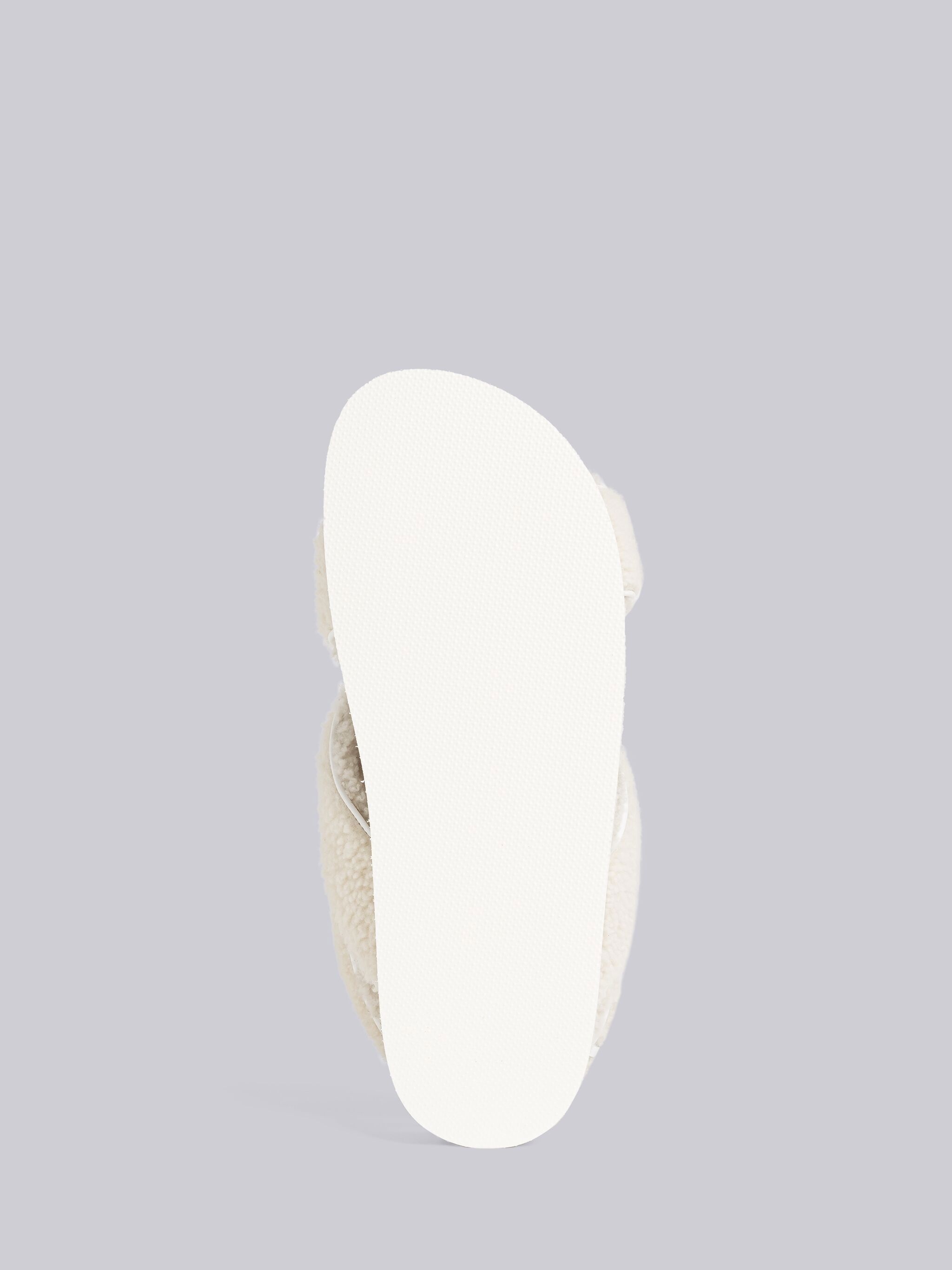 shearling RWB buckle sandals - 5