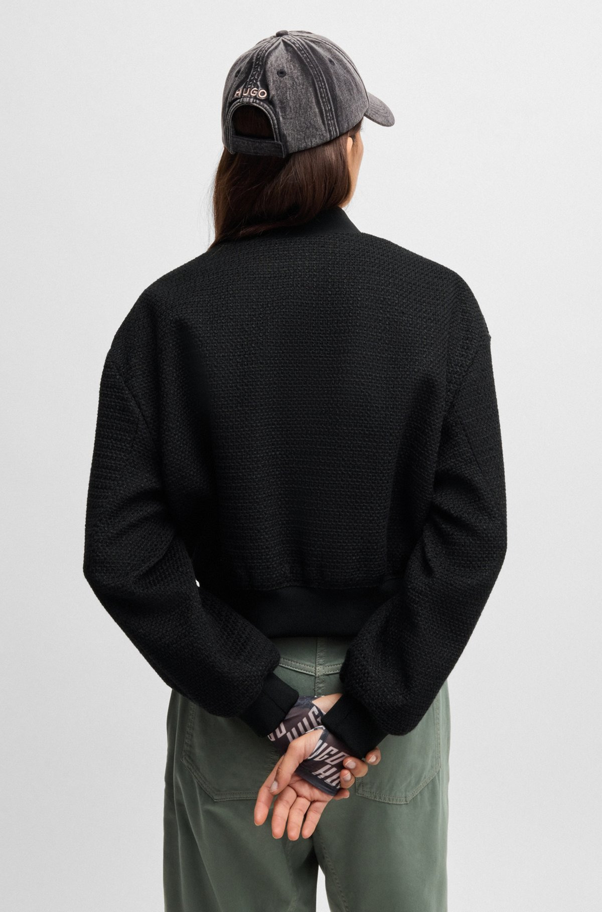 RELAXED-FIT JACKET IN BOUCLÉ - 4