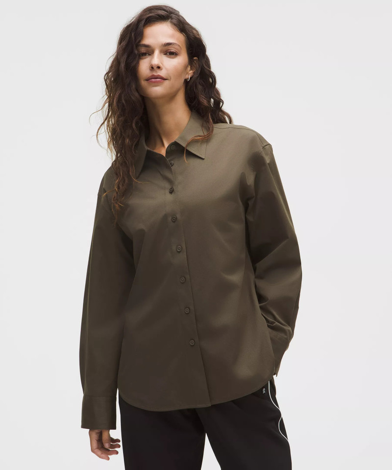 Woven Relaxed-Fit Button-Up Shirt 1