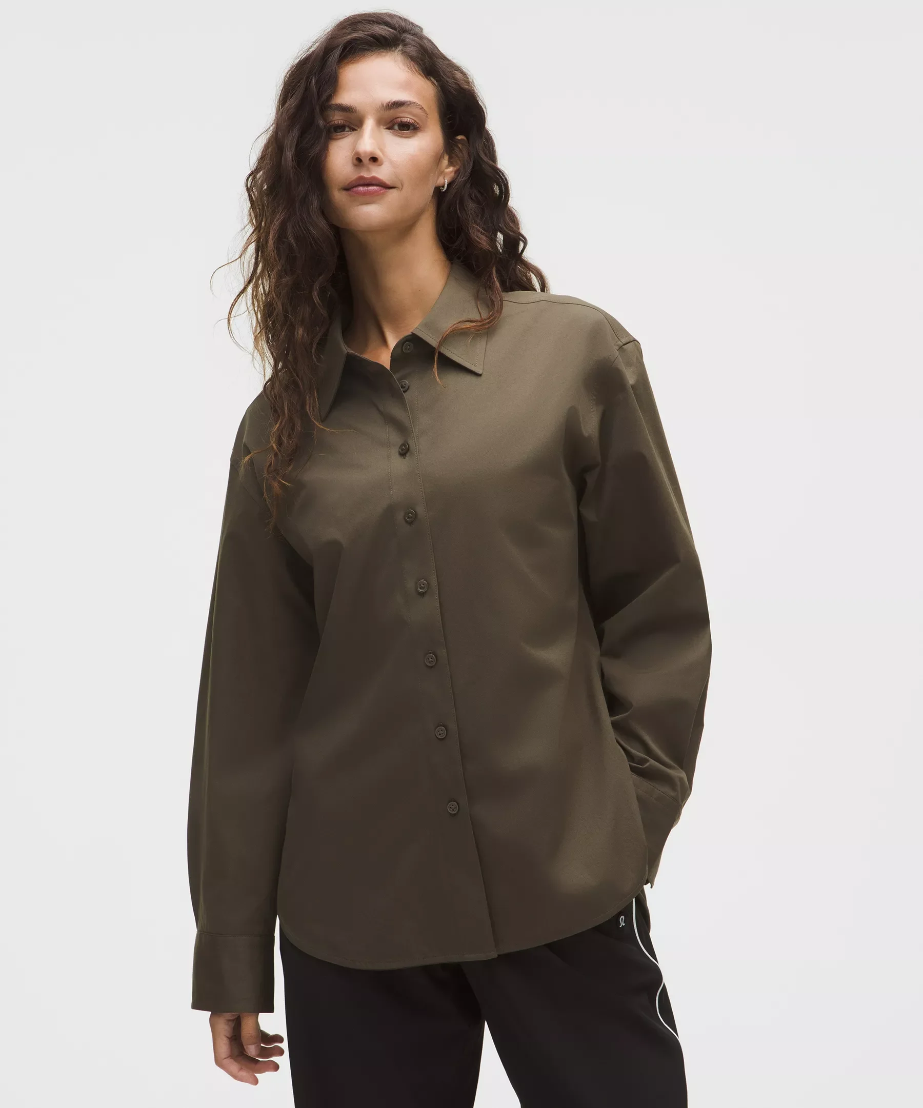 Woven Relaxed-Fit Button-Up Shirt - 1