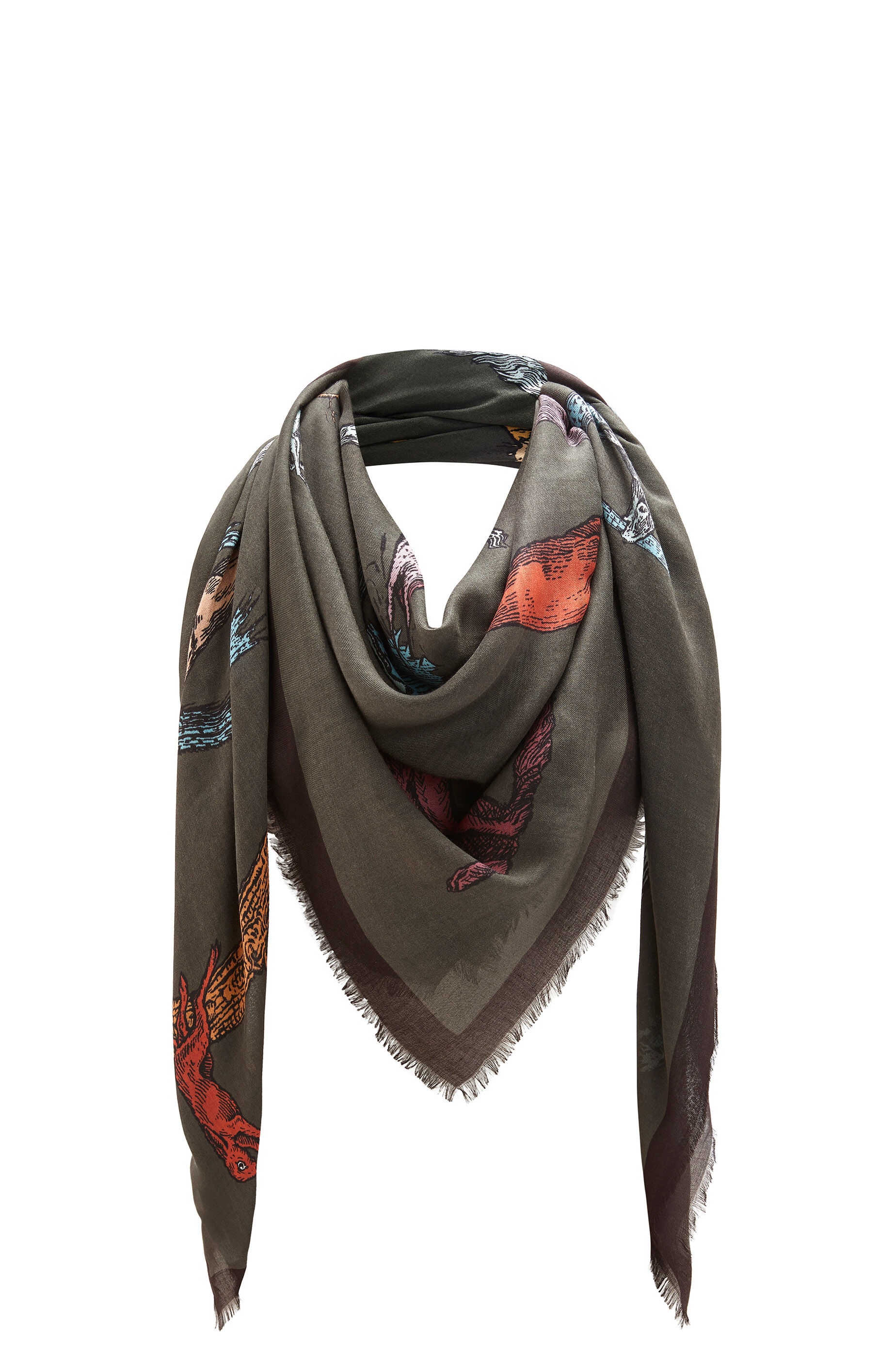 Alphabet scarf in modal and cashmere - 1