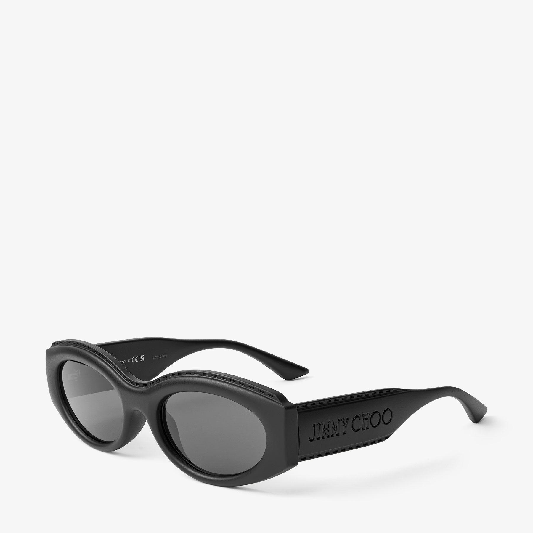 Sue
Matte Black Oval Sunglasses - 2