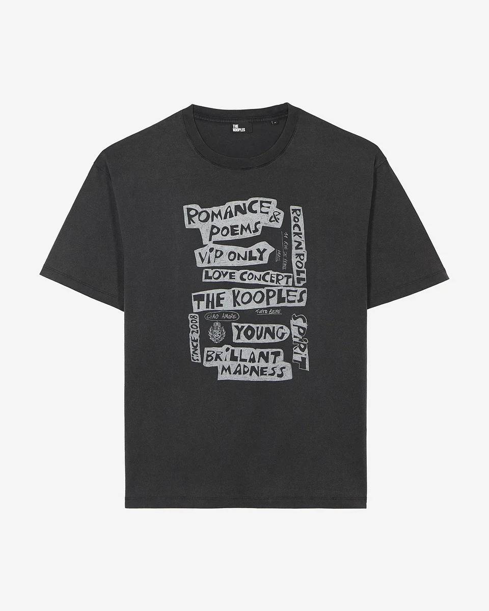ROMANCE POEMS T-SHIRT, BLACK - 1