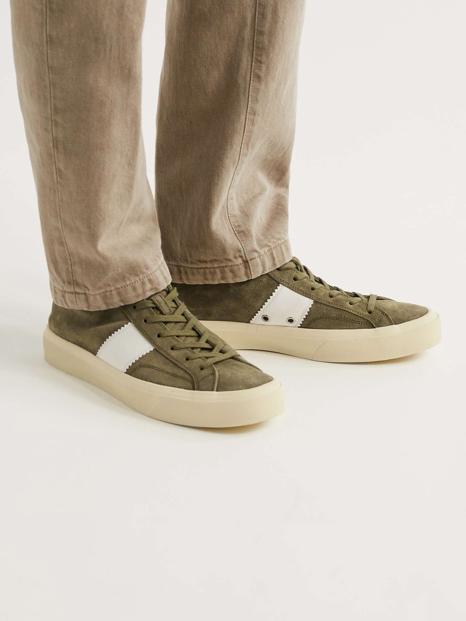 Cambridge Leather-Trimmed Suede High-Top Sneakers - 2