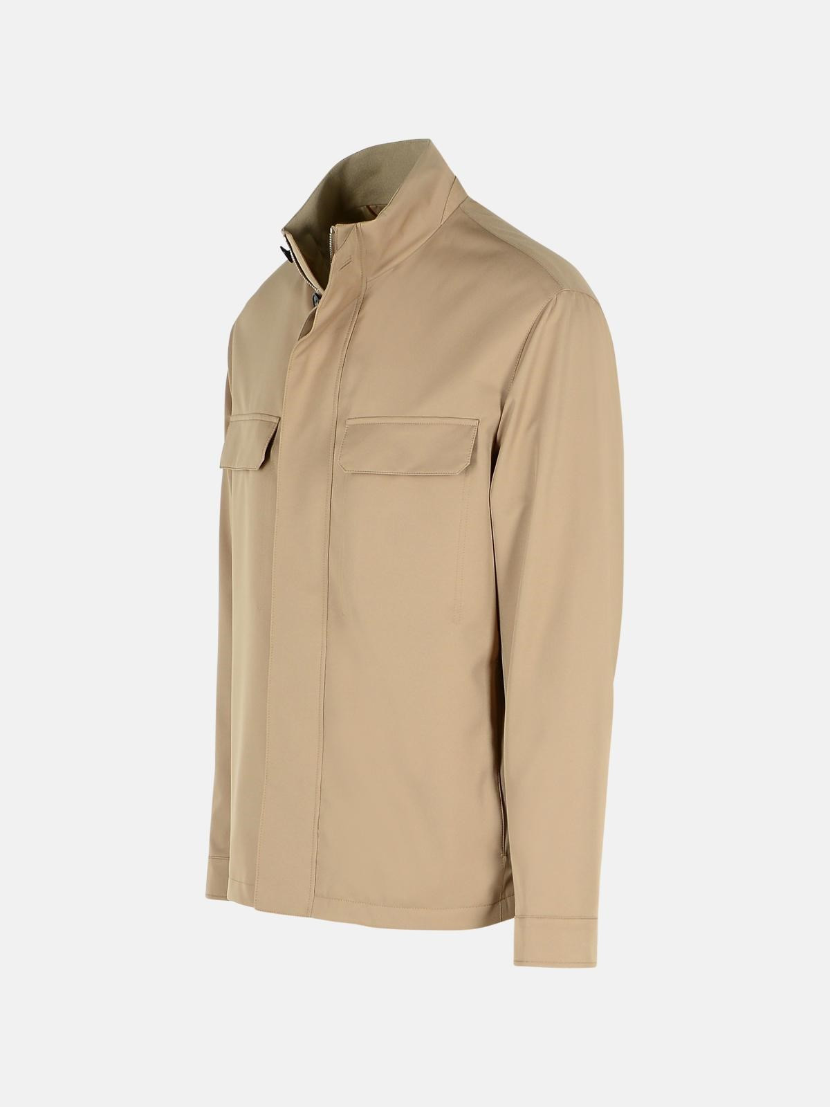 BEIGE POLYESTER JACKET - 2