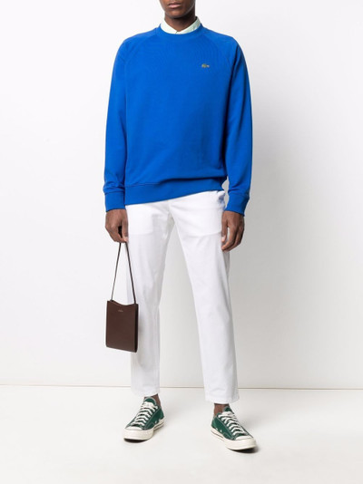 LACOSTE logo-patch cotton sweatshirt outlook