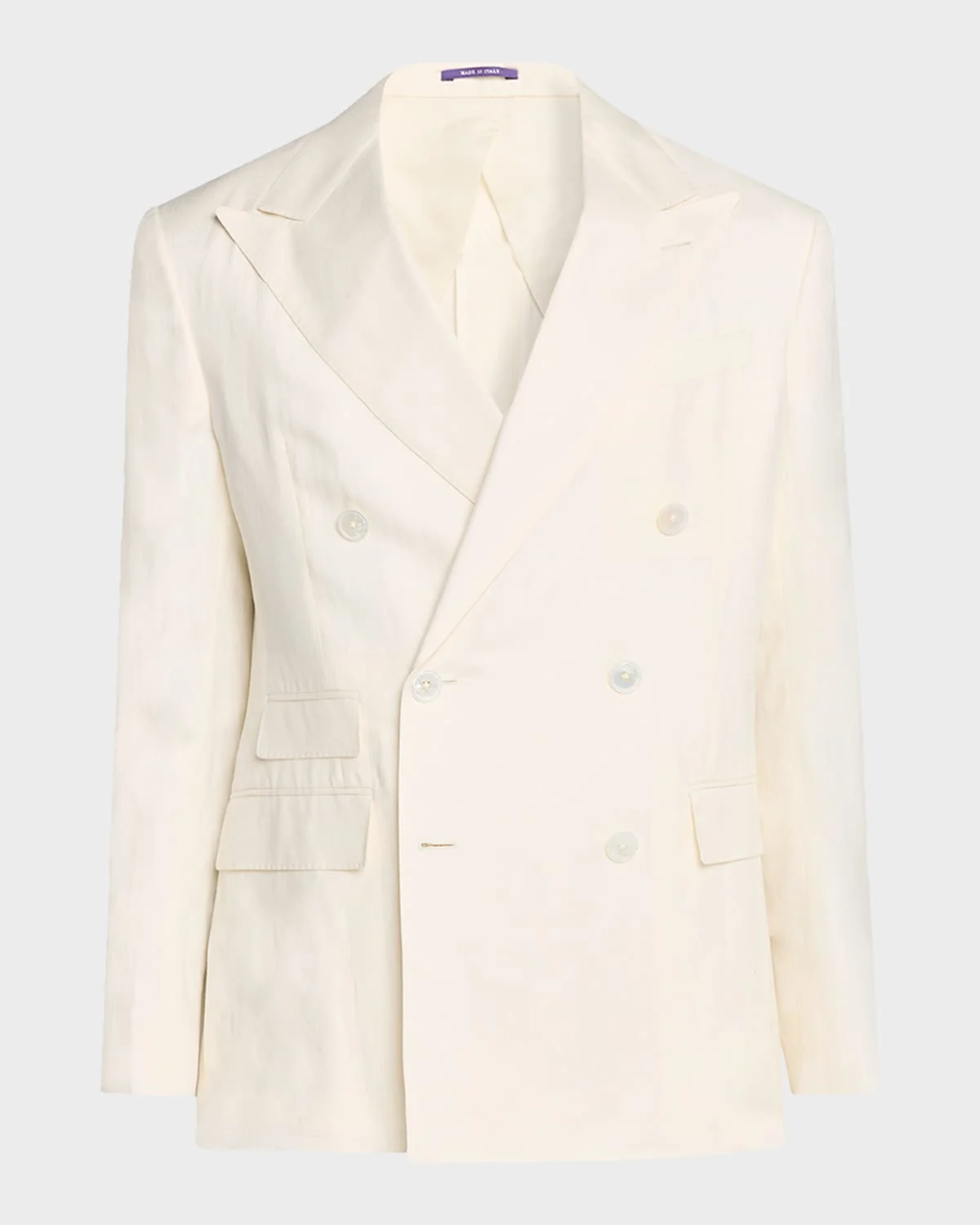 Men's Kent Linen Peak Lapel Double-Breasted Sport Coat - 1