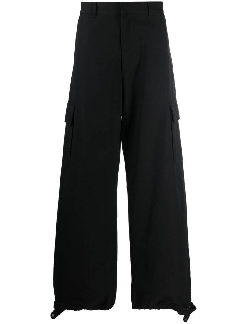 wide-leg wool-blend trousers 1