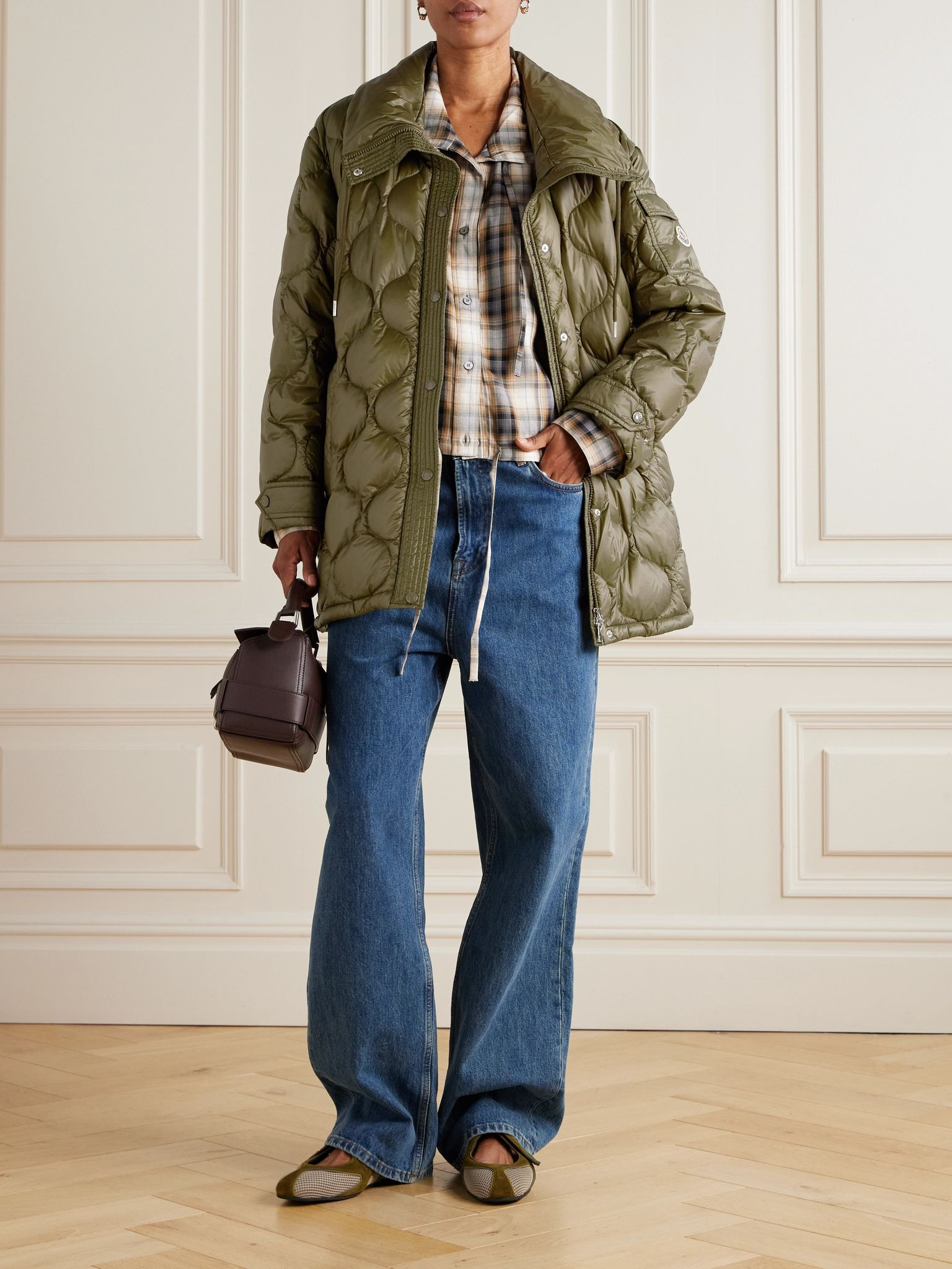 Lombi quilted micro-ripstop down parka Green - 2