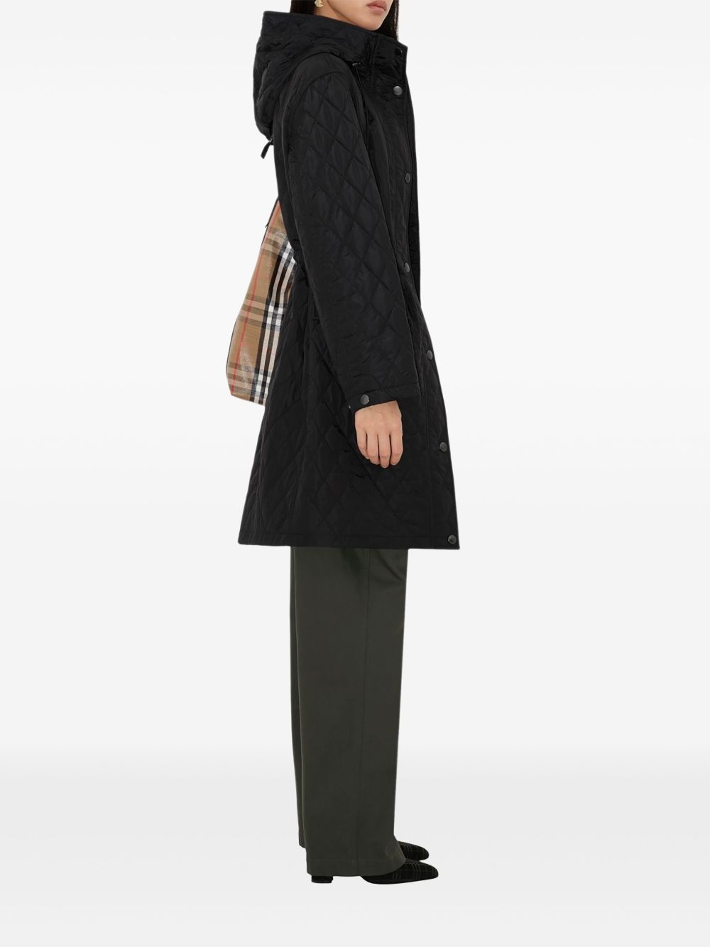 quilted parka coat - 3