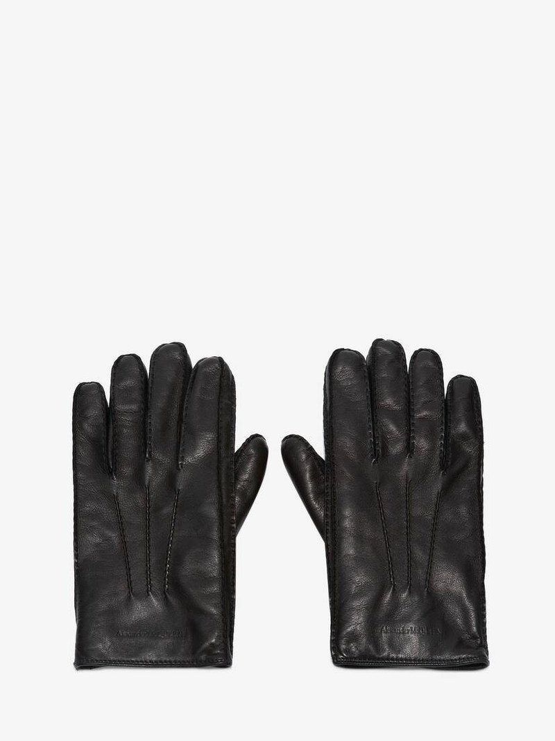 Leather Gloves in Black 1