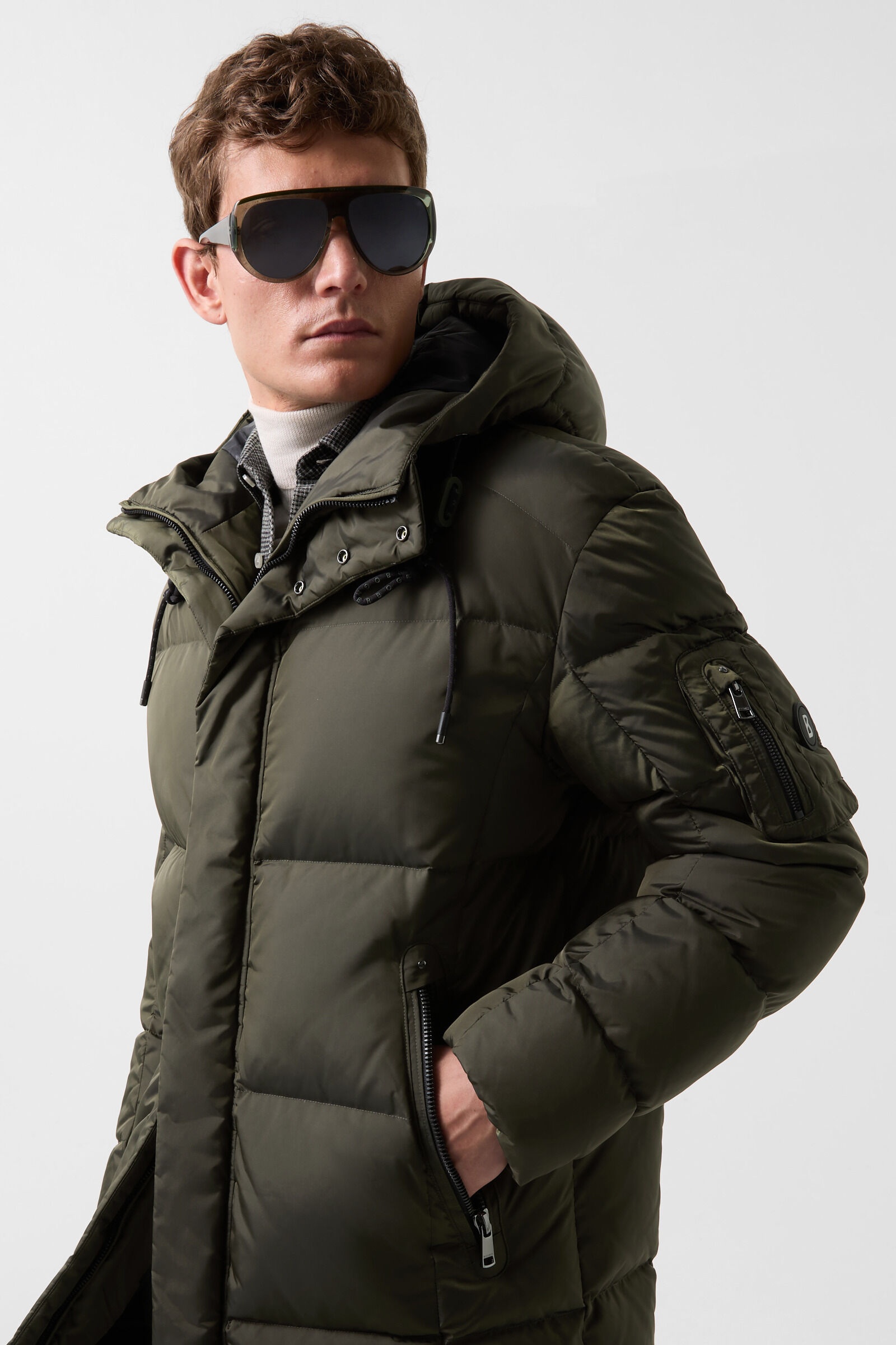 Jones Down jacket in Olive green - 4