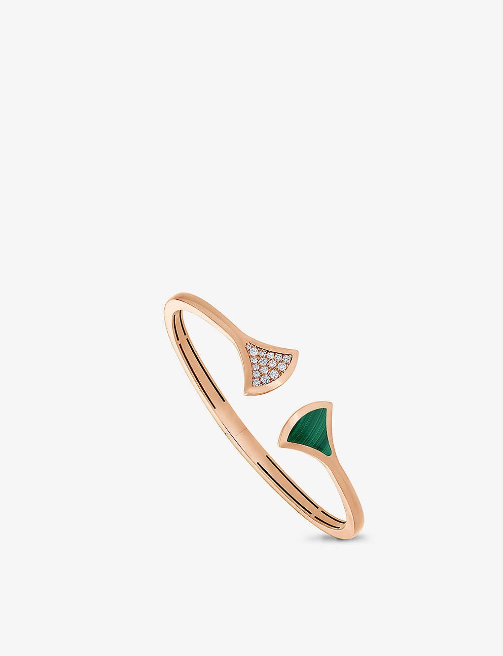 Diva's Dream 18ct rose-gold, malachite and 0.16ct brilliant-cut diamond bracelet - 1