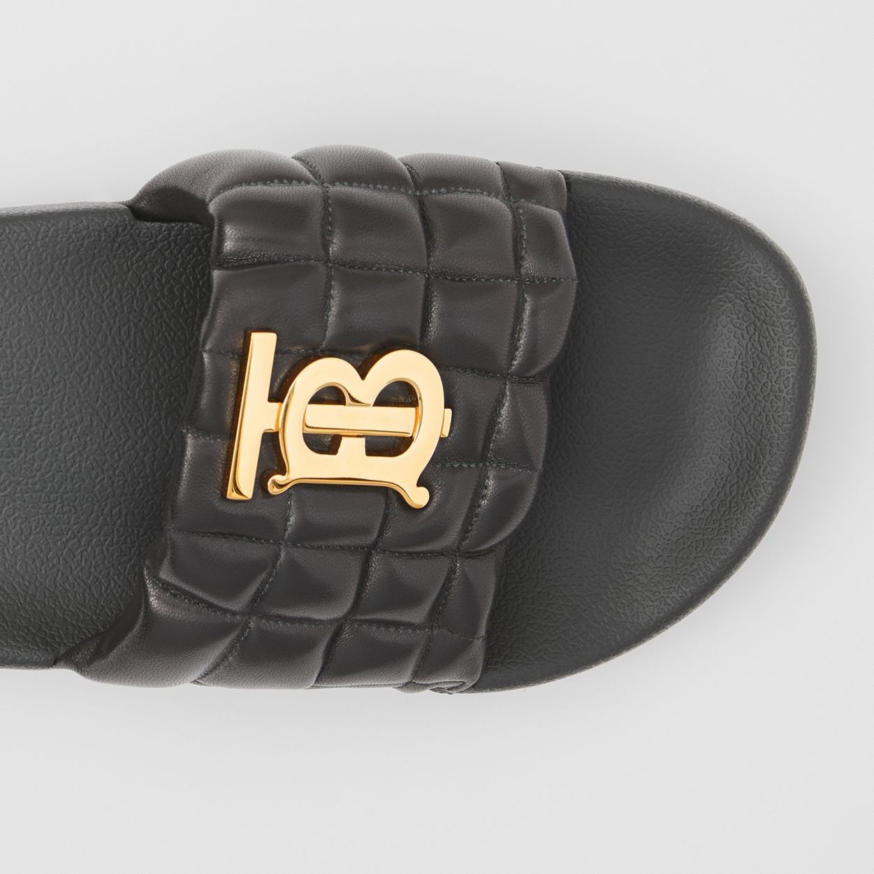 Monogram Motif Quilted Lambskin Slides - 3