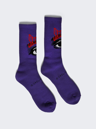 SAINT M×××××× Eye Socks Purple outlook