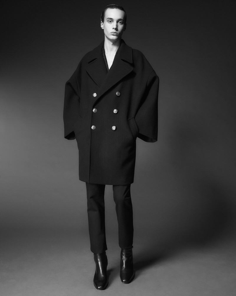 SAINT LAURENT mid-waist jeans in worn black denim outlook