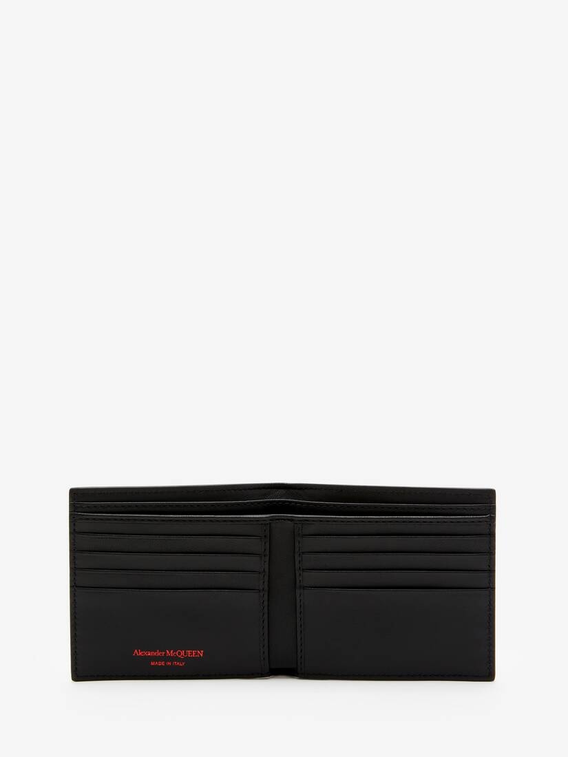 Men's Red Orchid Billfold Wallet in Black/lust Red 5