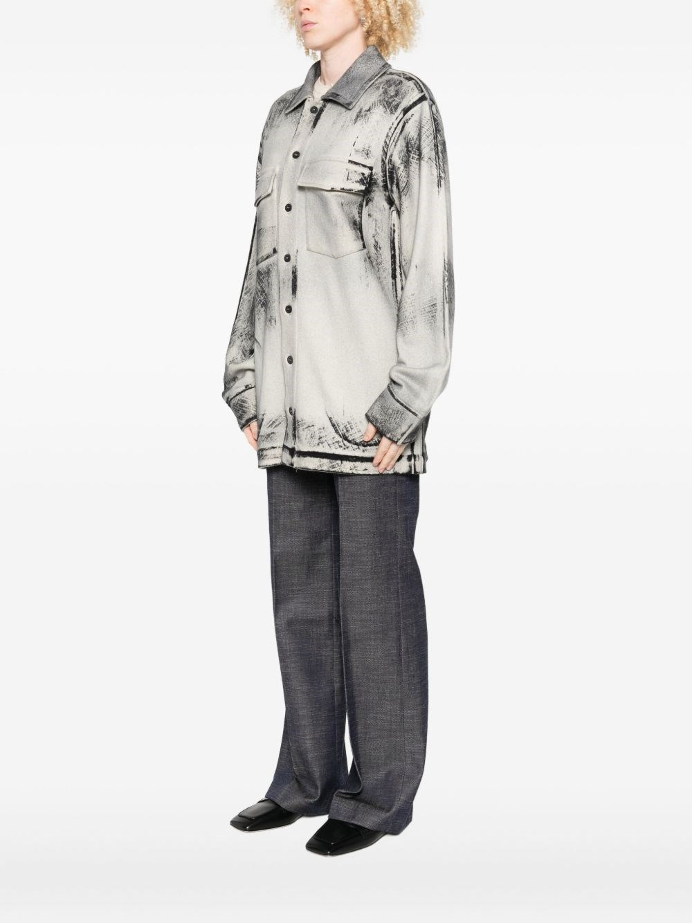 Wool and cashmere blend shirt - 5