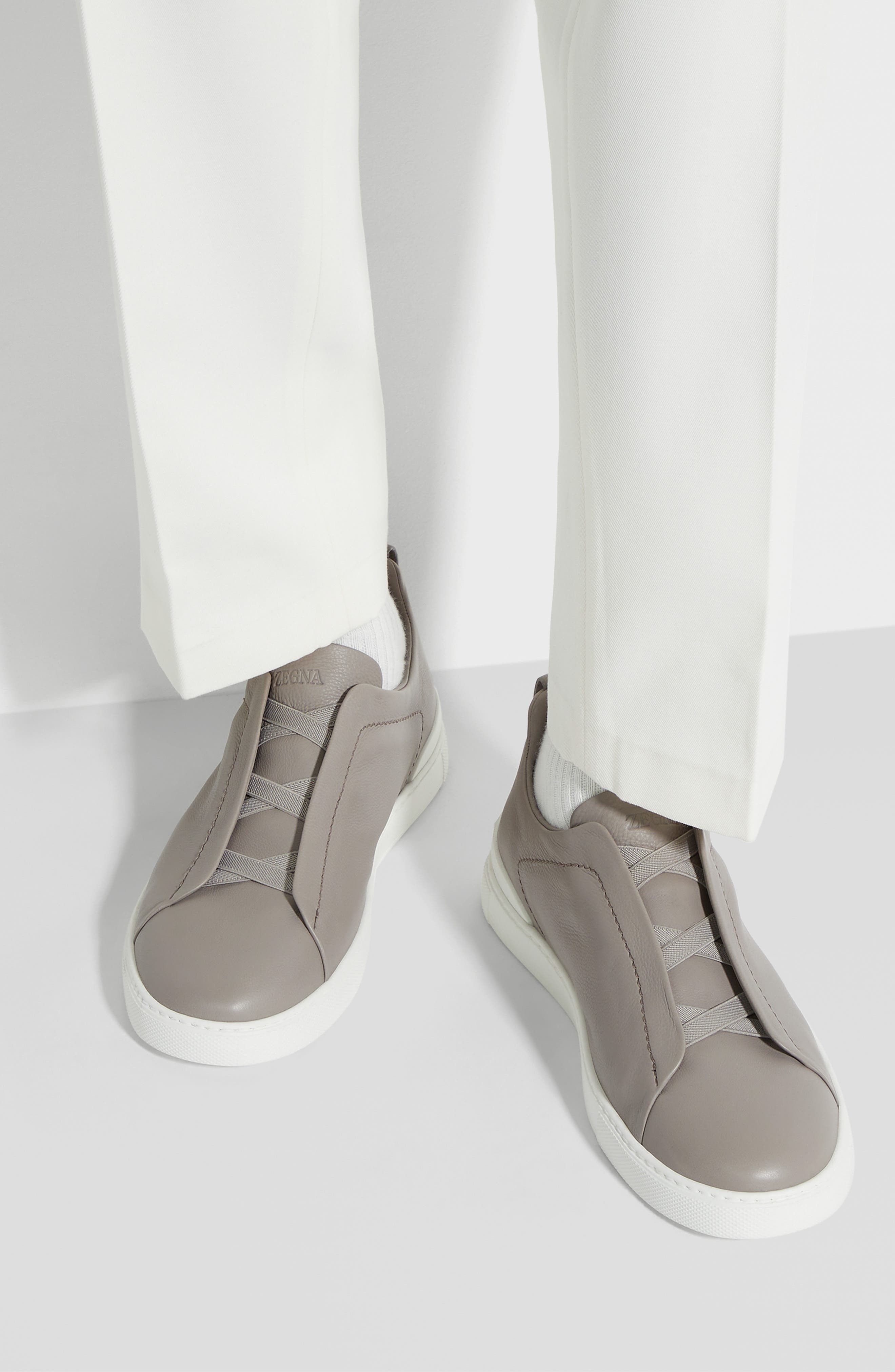 ZEGNA Triple Stitch™ Secondskin Sneaker in Grey at Nordstrom - 2