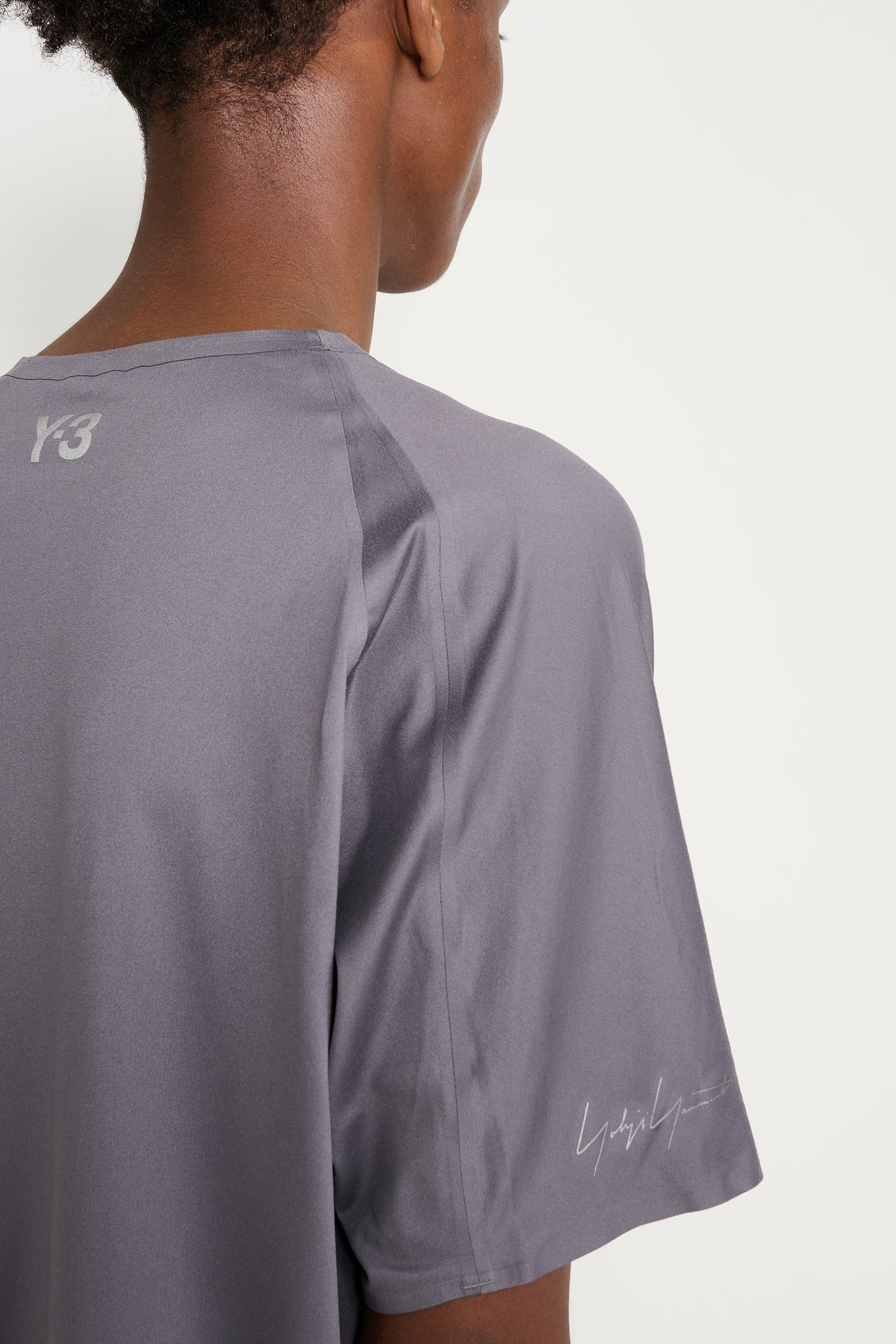 Y-3 RUNNING SHORT SLEEVE TEE GRANITE - 5
