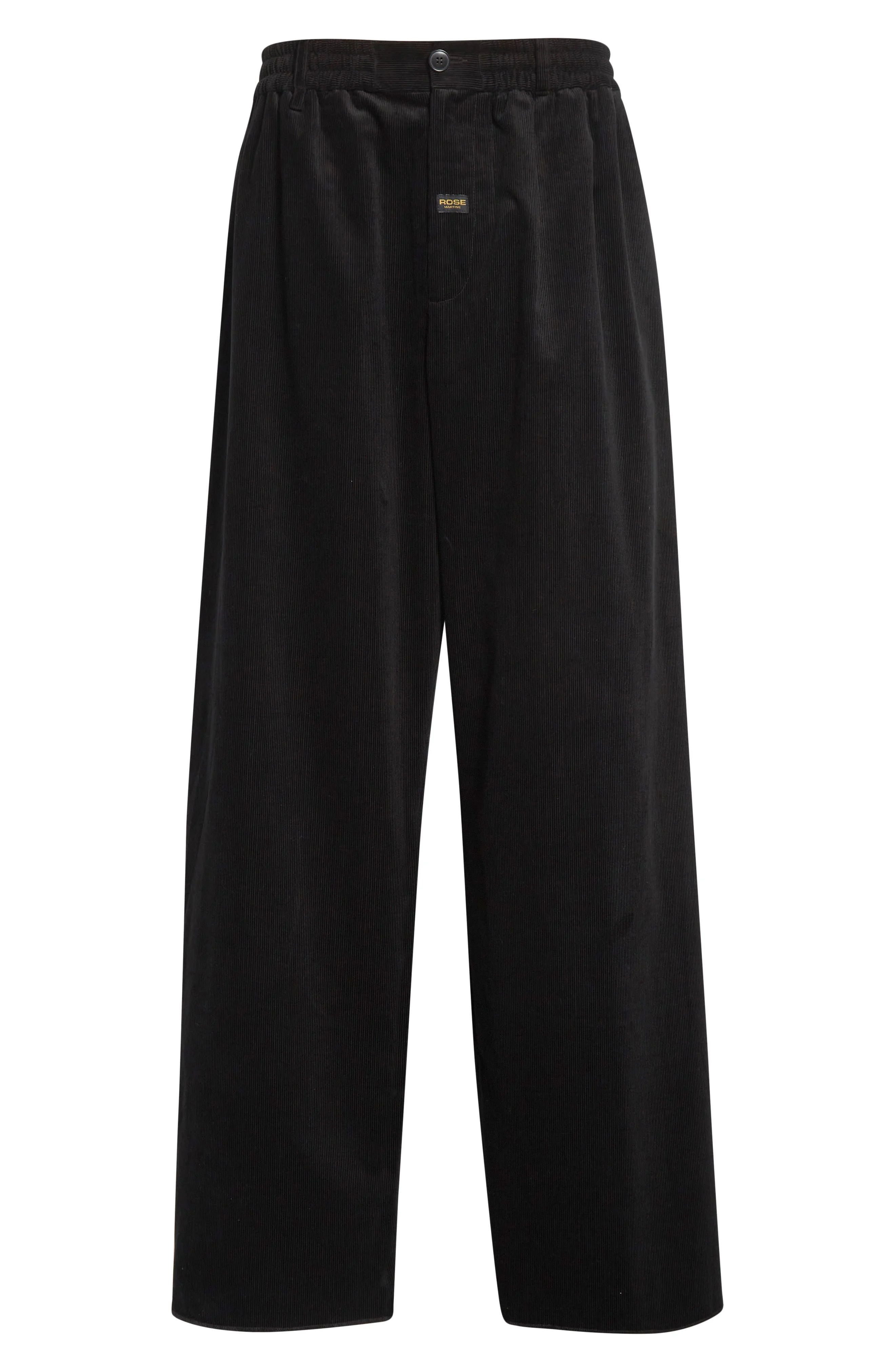 Martine Rose Extreme Wide Leg Corduroy Pants in Black at Nordstrom - 1