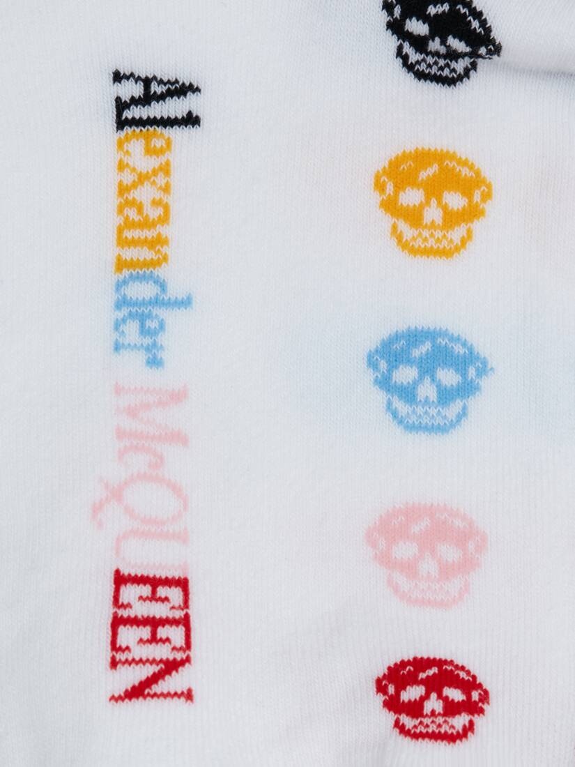 Multi Skull Socks in White - 2
