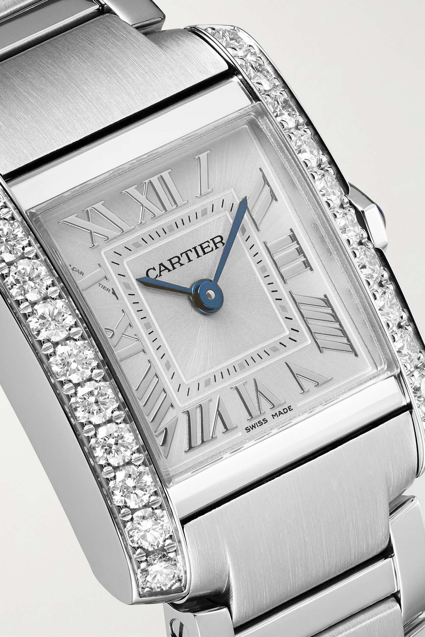 Tank Française 25mm small stainless steel diamond watch - 5