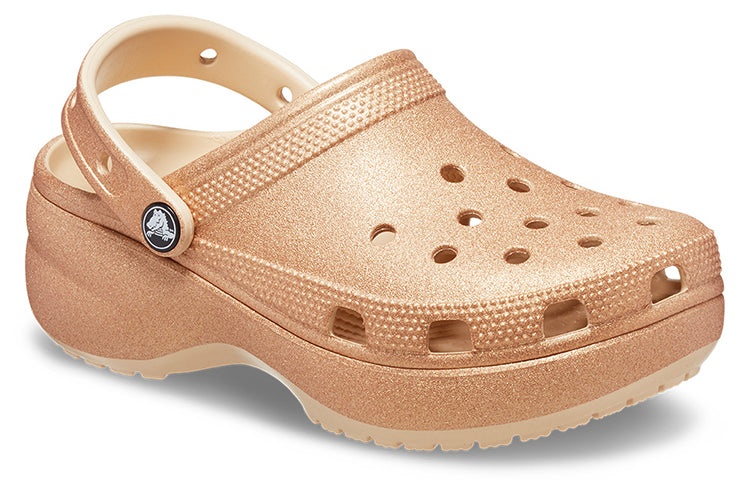 (WMNS) Crocs Classic Glitter Clogs 'Orange' 207241-2DS - 3