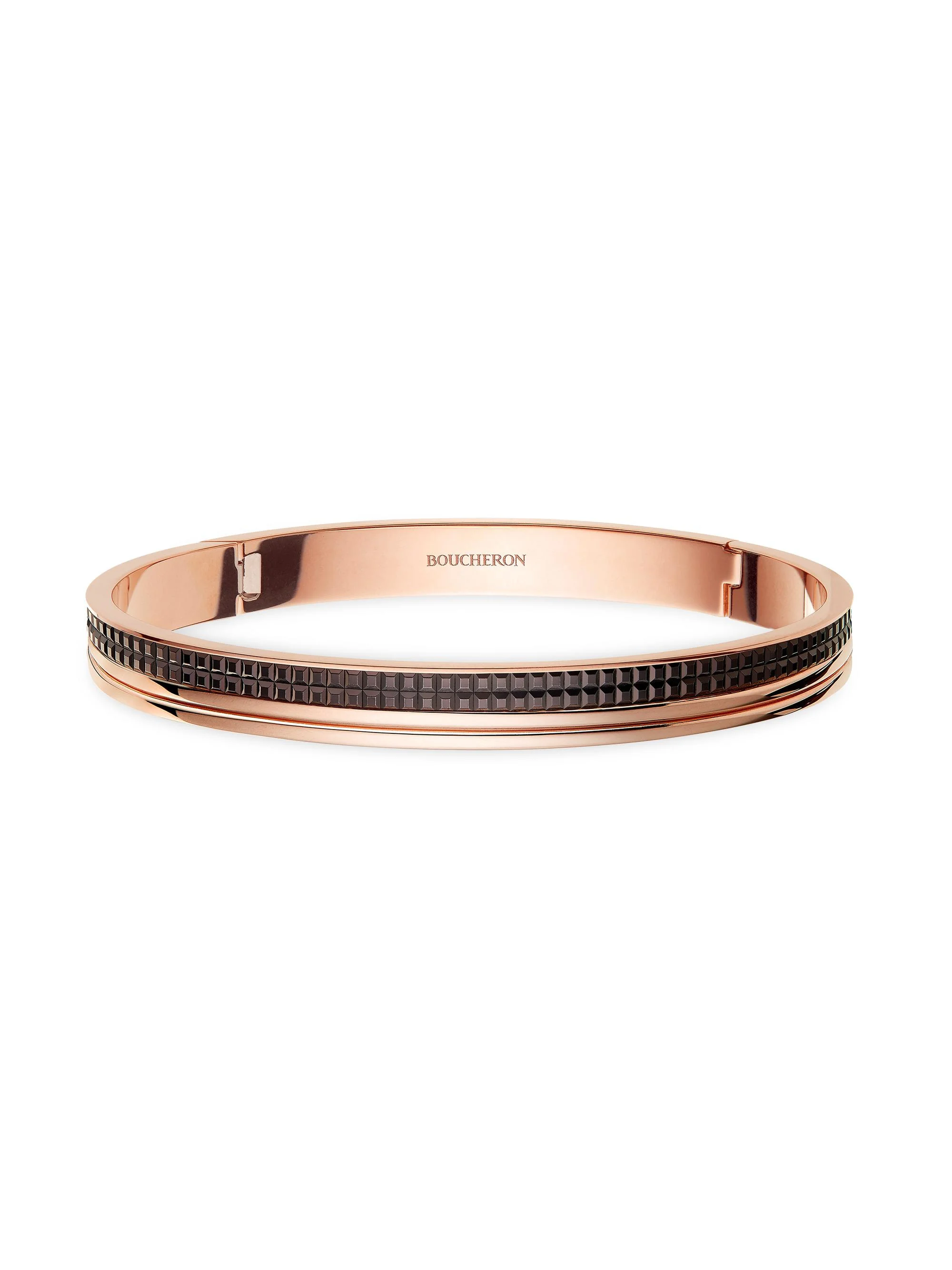 Women's Unisex Quatre Classique Two-Tone 18K Gold & PVD Large Bangle - Pink Gold - 1