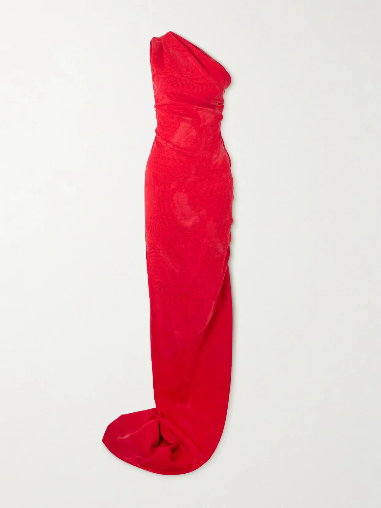 Andreas One-shoulder Gathered Jacquard Gown - 1