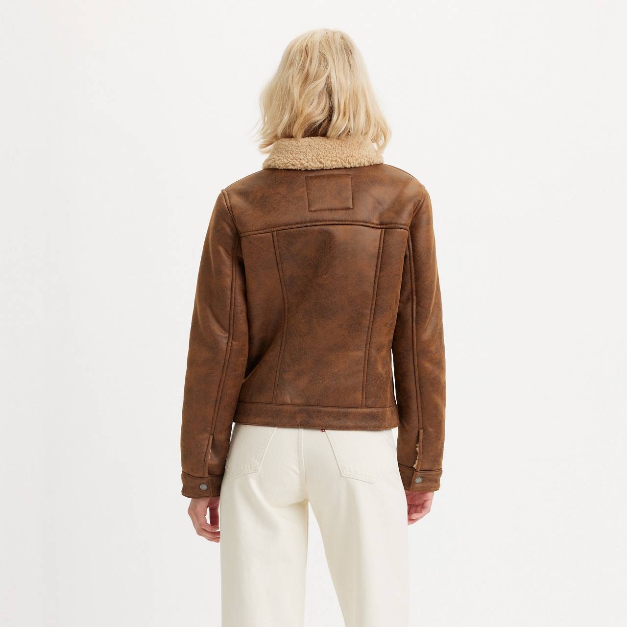 FAUX SHEARLING TRUCKER JACKET - 2