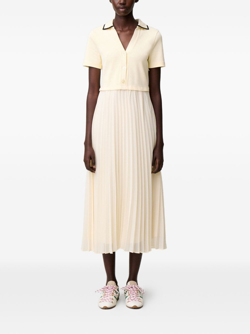 pleated ribbed-knit midi dress 3