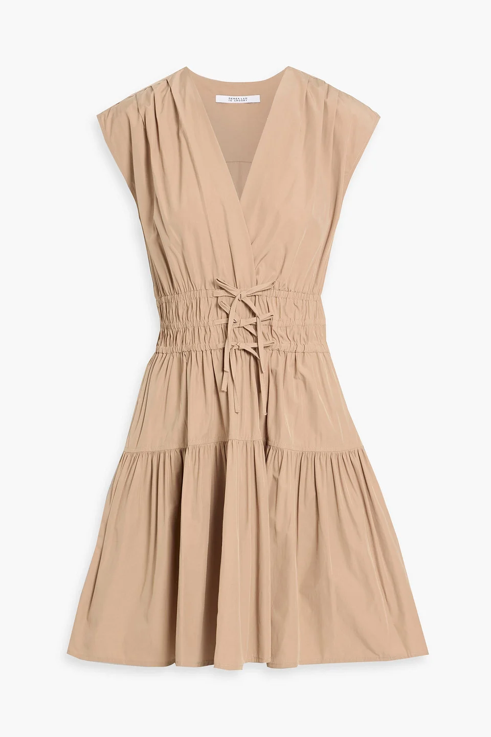 Tora tiered cotton-poplin mini dress - 1