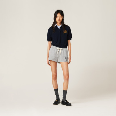 Miu Miu Cotton fleece shorts outlook