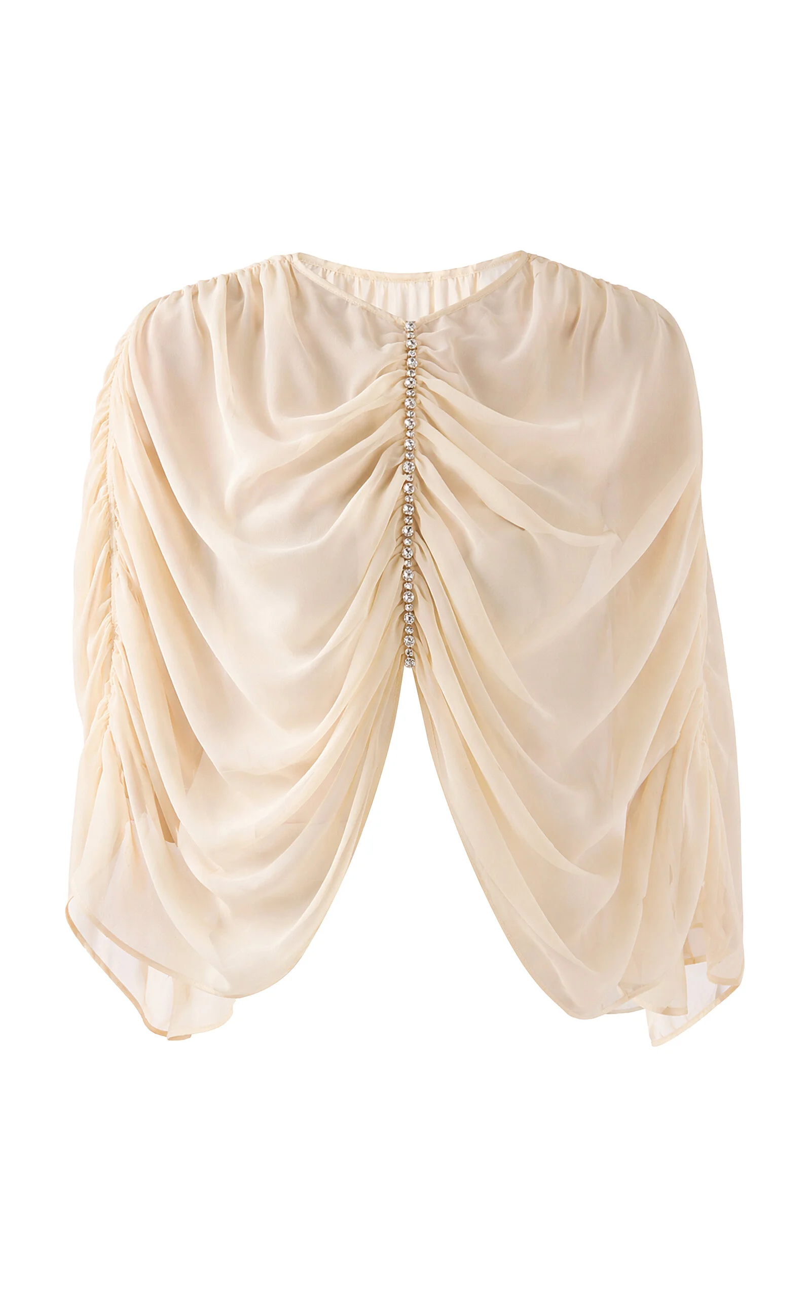 Nour Crystal Chiffon Cape Top - 1