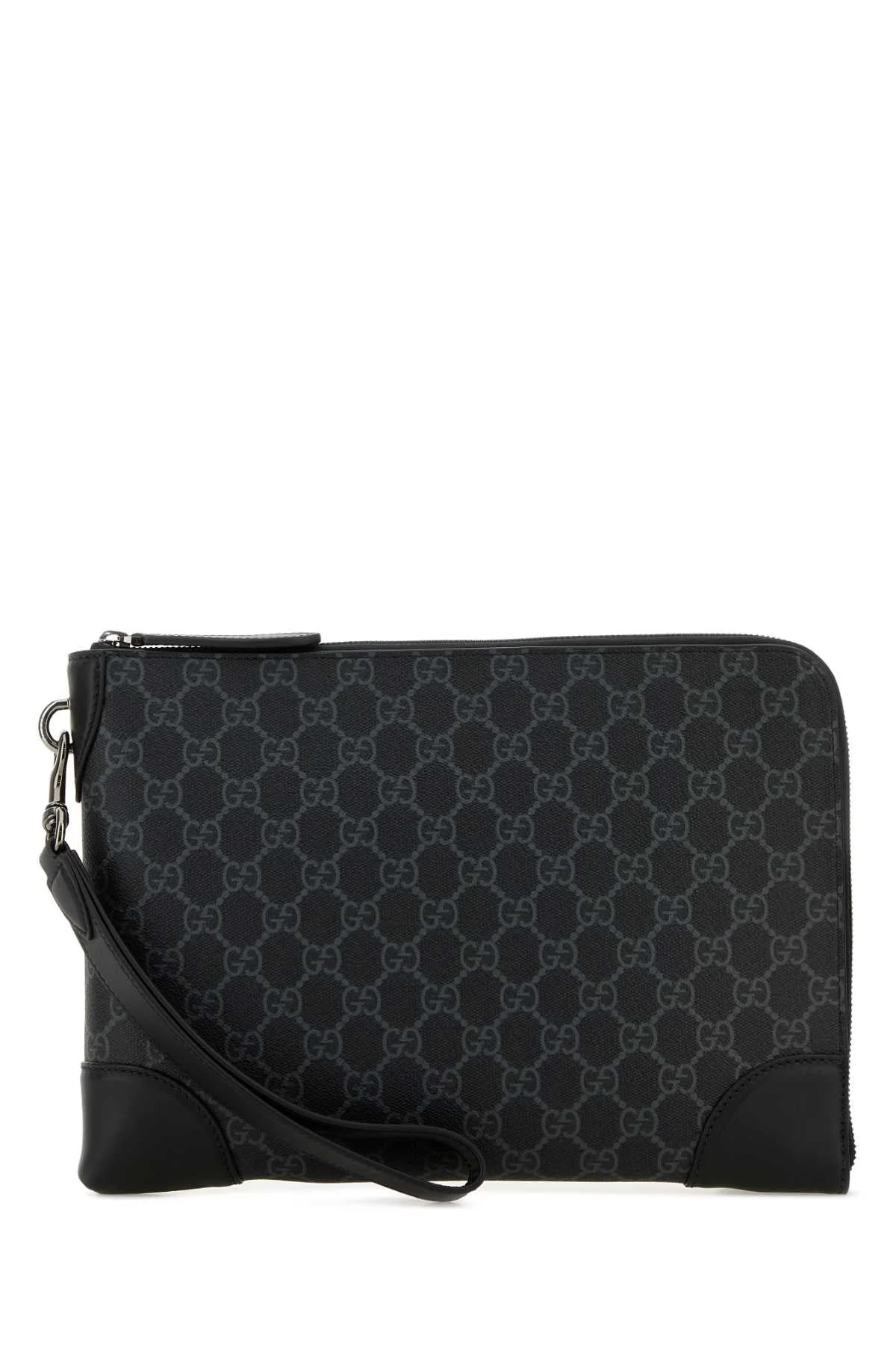 Gucci Men Printed Canvas Gg Emblem Document Case - 1