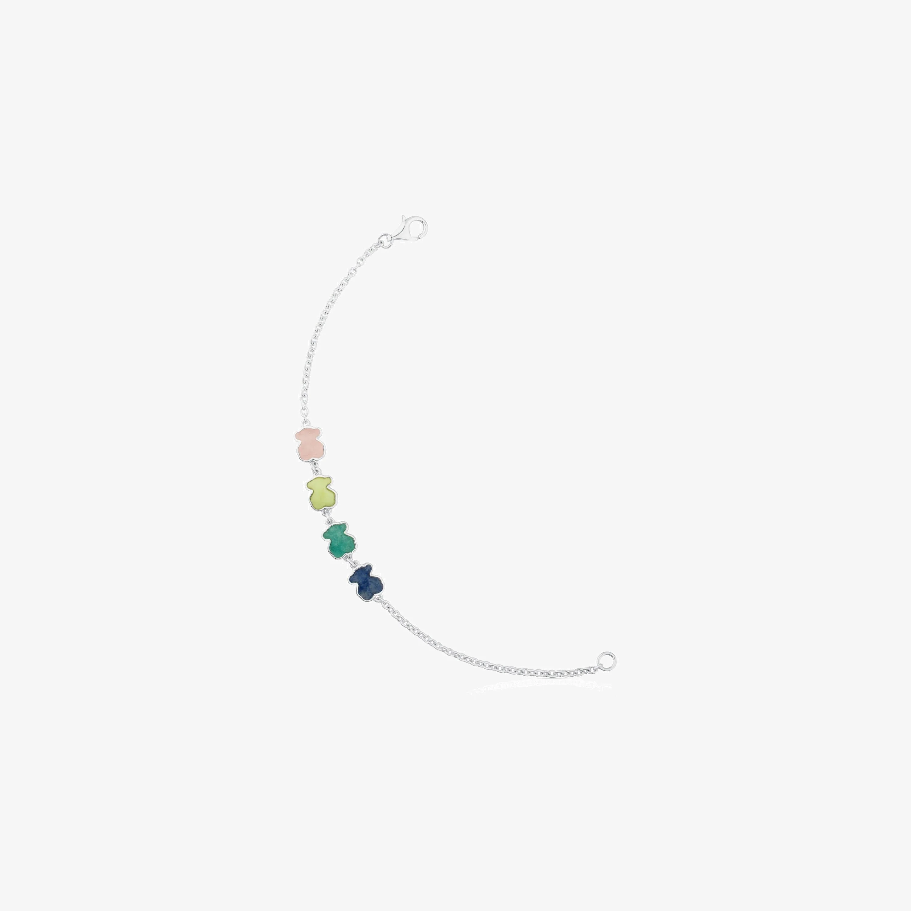 Silver New Color Bracelet with Gems - 1