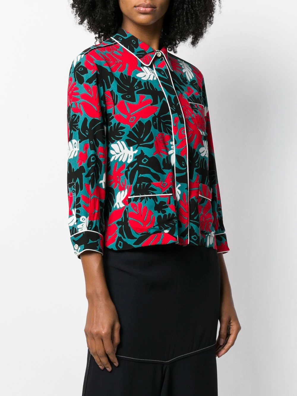 Eyed Leaves print shirt - 3