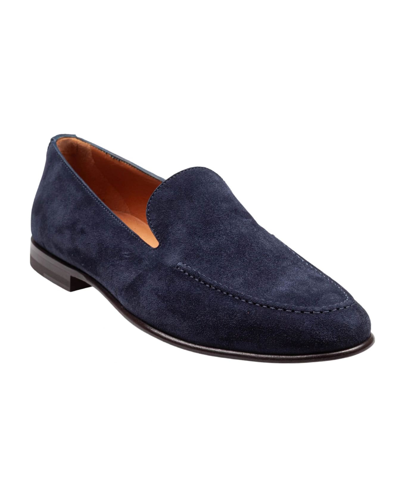 Calfskin Crust Moccasin Color Blue - 2