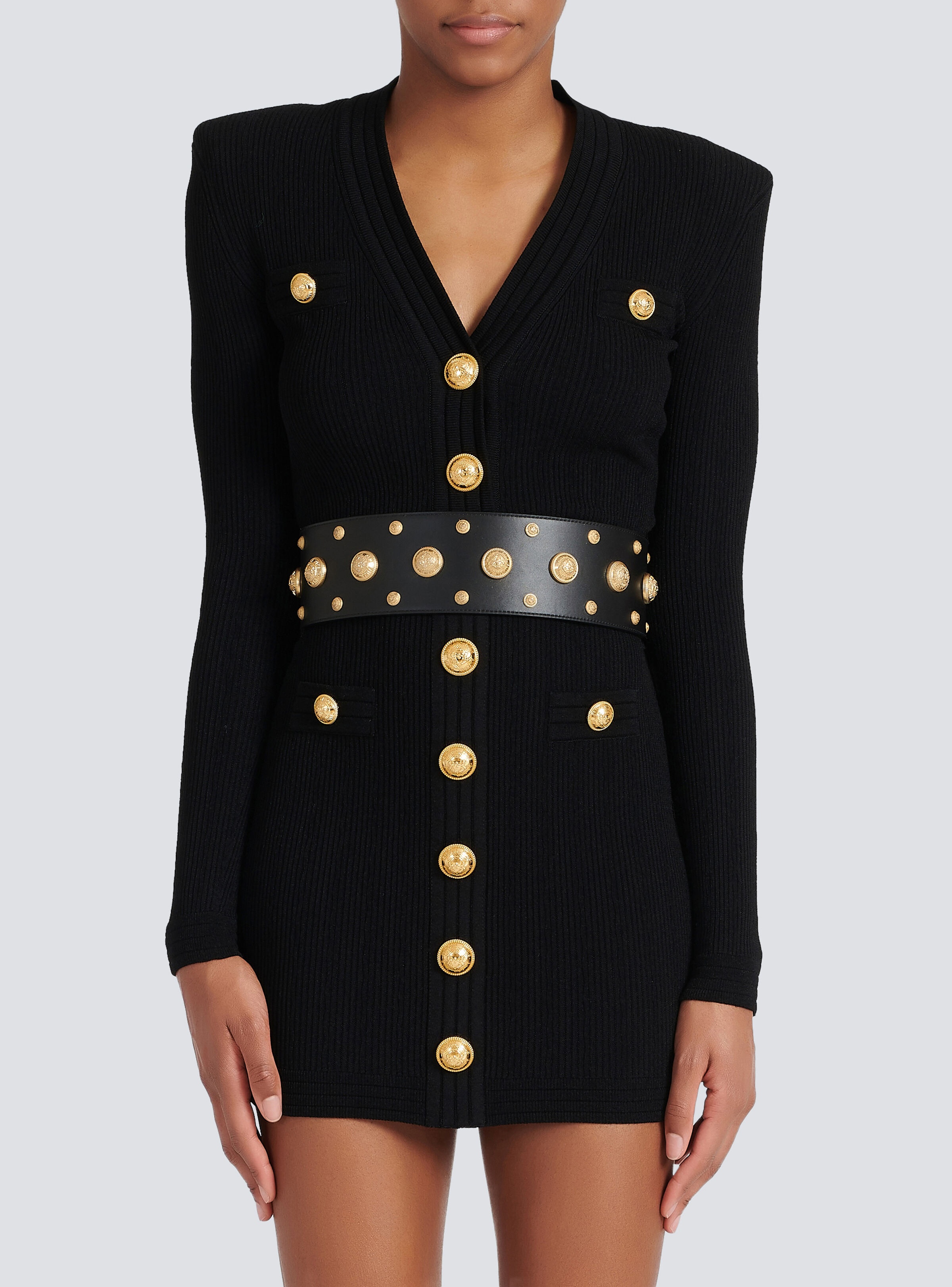 Black leather and gold-tone Coin Belt belt - 4